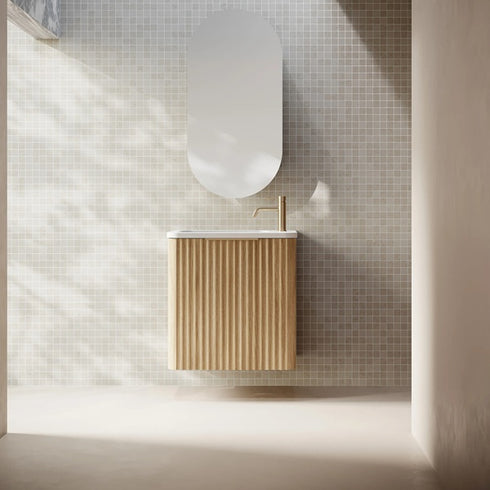 Gravity 500 Small Space Curved Wall Hung Vanity